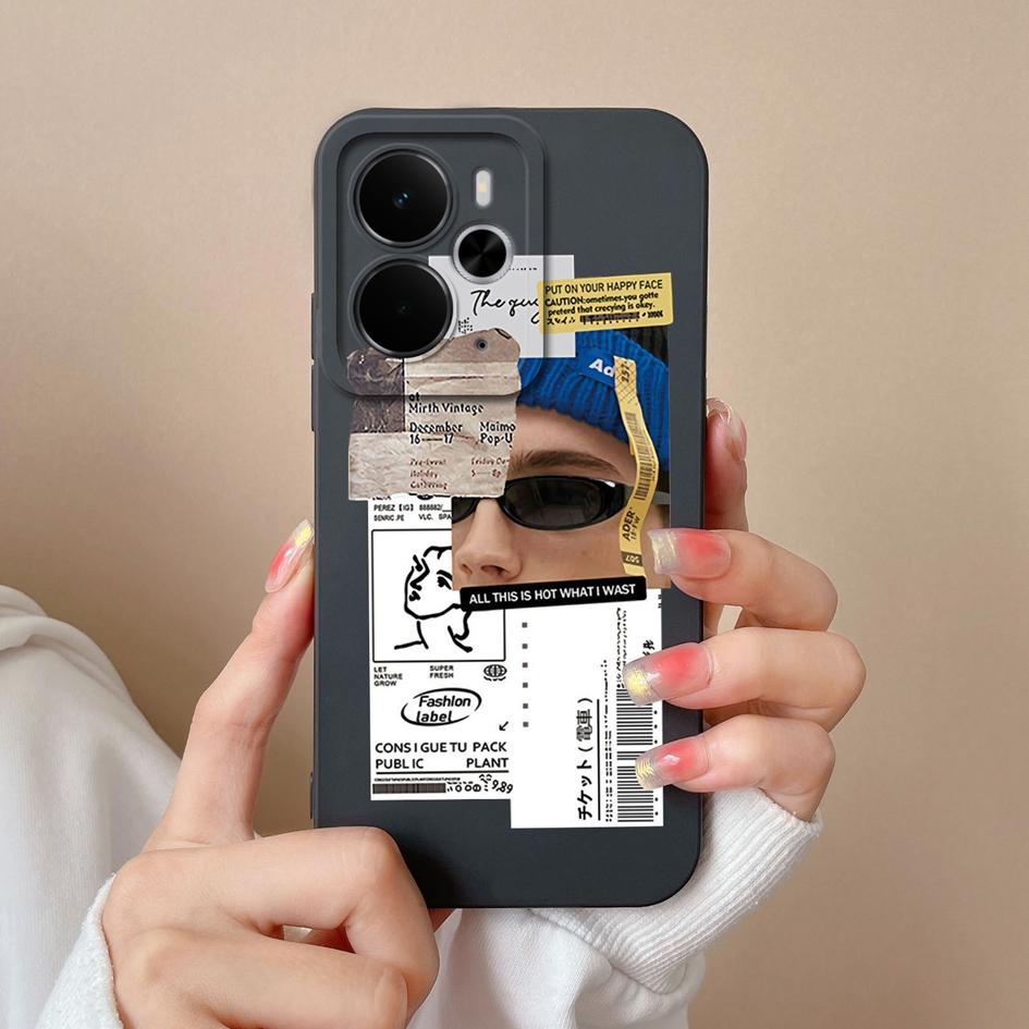 For Oppo Realme P3 C75x Narzo 10 30 60 A5 Pro 14 14T 14X Phone Cases Fashion Cool Girl High Quality Liquid Silicone Shockproof Housing For Oppo Covers