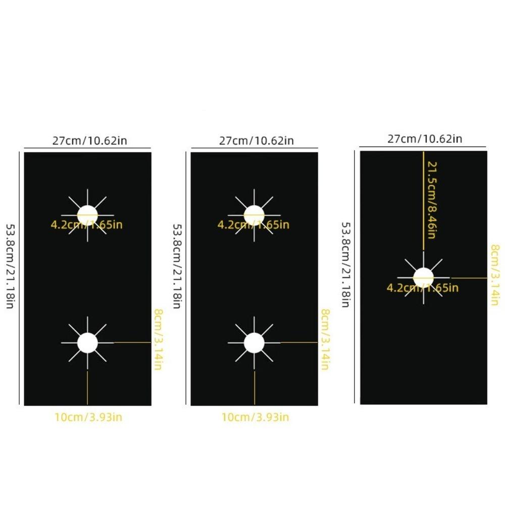 1/3/4pcs 5-Hole Gas Stove Pad Non Stick Reusable Stovetop Protector Anti-dirty Oil-proof Cooker Cover Liner Cleaning Pad