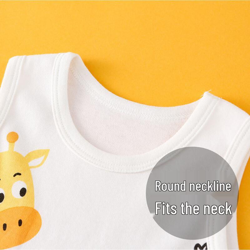 Baby Yellow-Green Zoo Print Summer Vest
