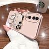 Honor 111 mobile phone case electroplated cat bracket makeup mirror Honor Power silicone soft case protective cover batch
