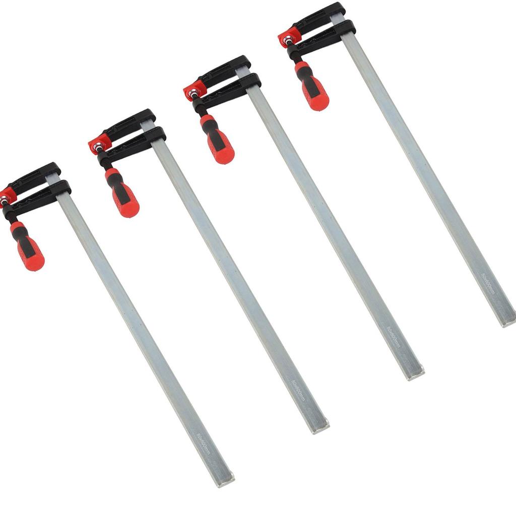 4Pcs Heavy Duty F Clamps Woodworking Bar Clips Quick Slide DIY Hand Tool Kit 80*600mm