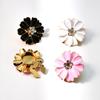 Petal Rhinestone Cufflinks Rhinestone Flower Shaped Decoration Button Cover Cufflinks For Women For Sewing Jeans Dress Fabric