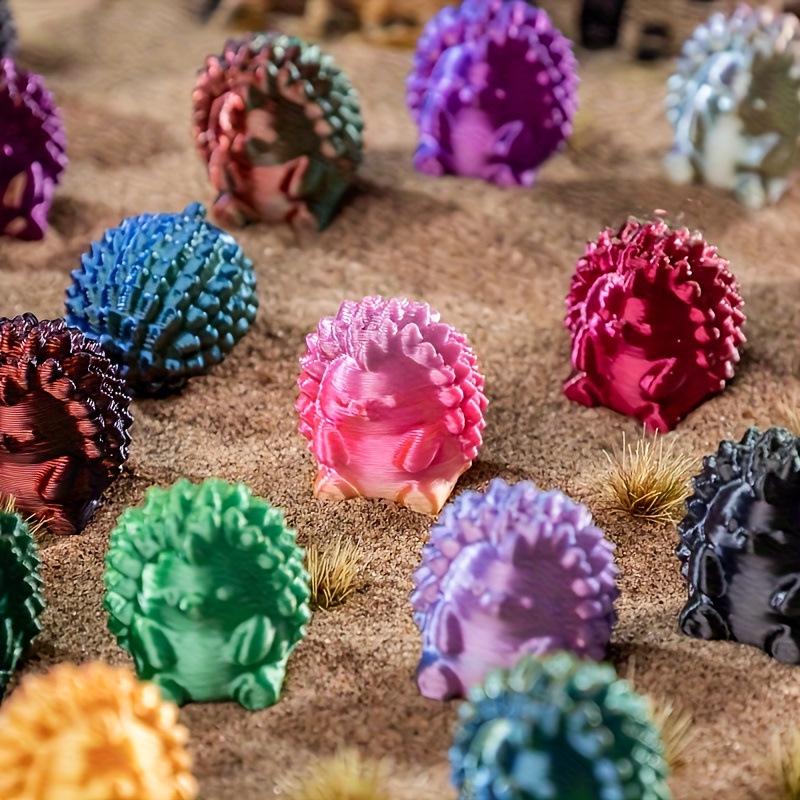 3D Printed Cute Hedgehog Ornaments - Realistic Small Animal Decor