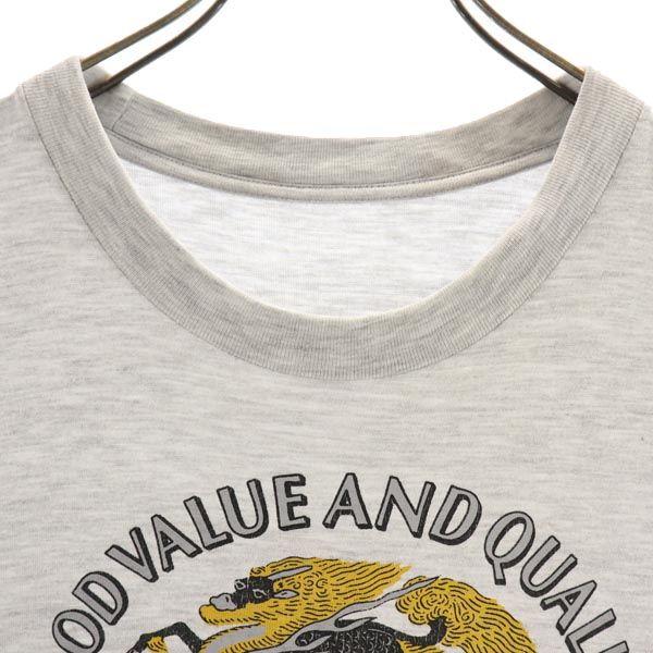 Print Short Sleeve T-shirt Gray Men's Used