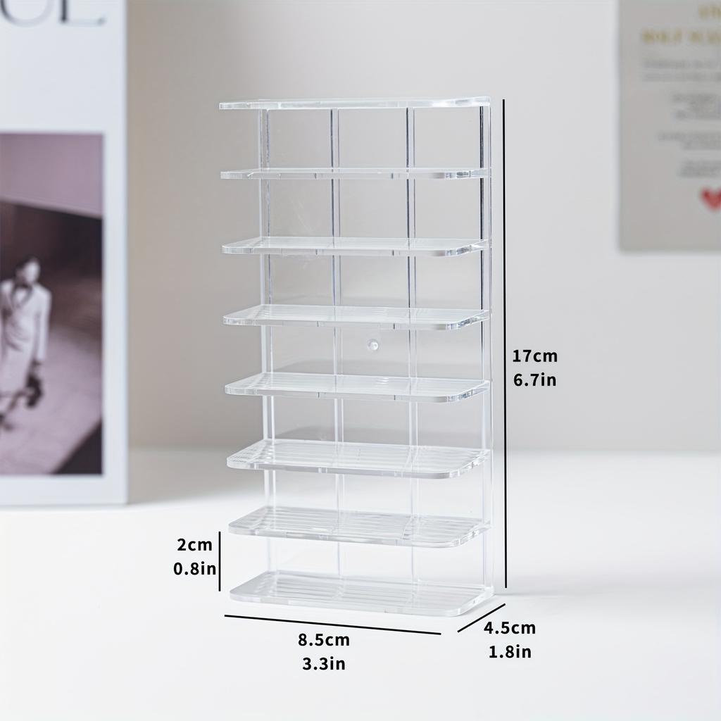 1 Stück 7-Fächer Sportspielzeugauto-Modelle Aufbewahrungsregal Display Showbox Transparenter Acryl für Aufbewahrung Mini-Autos Modell Rennen