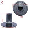 Universal Speaker Stand Top Hat Poles Mount Bracket For 12/15Inch Cabinets Heavy Duty Black Plastic Construction