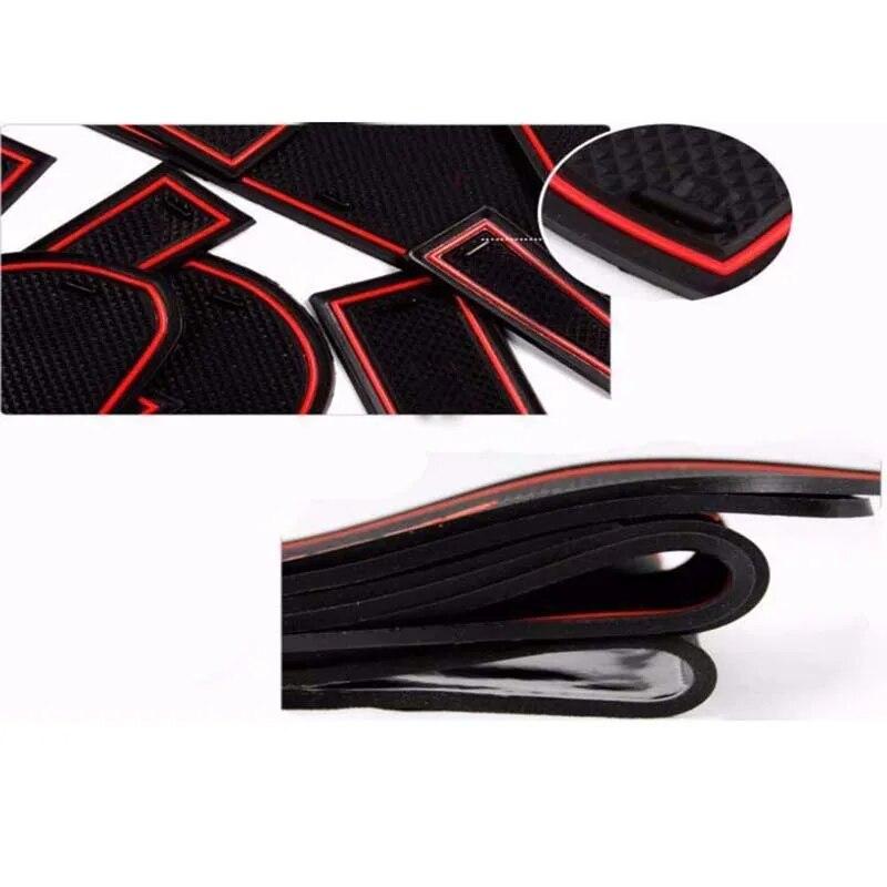 15 Pcs/Set For Honda Civic 8th 2008 2009 2010 2011 LHD Latex New Anti Slip Mat Gate Slot Pad With Logo Car Styling with Logo
