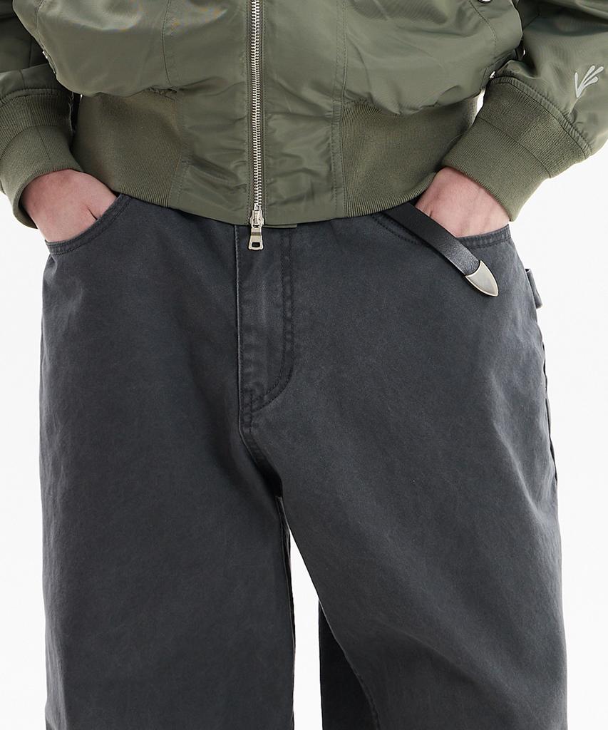 HOODHOOD Hd Chain Embroidery Cotton Pants Charcoal