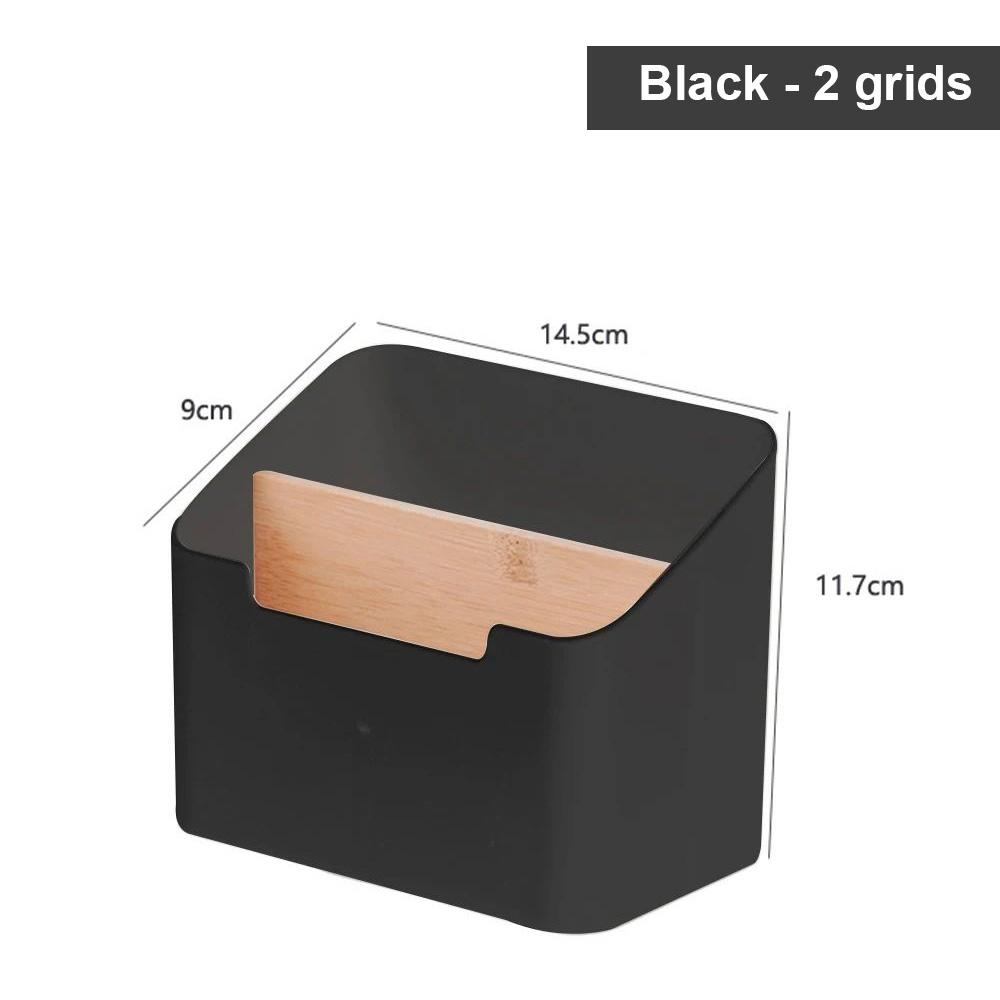 Remote Control Holder TV Remote Control Organizer Desktop Wooden Storage Box For Bedroom Living Room Table Organizer