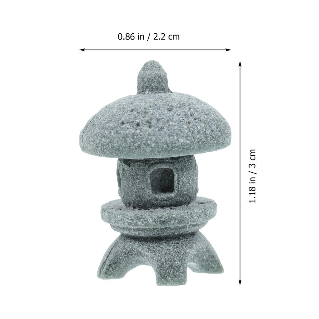 4 Pcs Simulation Landscape Pavilion Home+decor Miniature Scene Ornament Ornaments outside Garden Statue Sandstone Model Yard