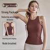 Women's Summer Sleeveless Yoga Top: One-Piece Sports Vest for Outdoor Training and Fitness Activities