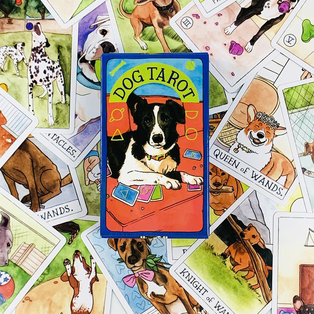 New Dog Tarot Deck A 78 Pcs Exquisite Cards Mystical Artwork, Durable & Portable, Perfect For Spiritual Guidance & Collectors
