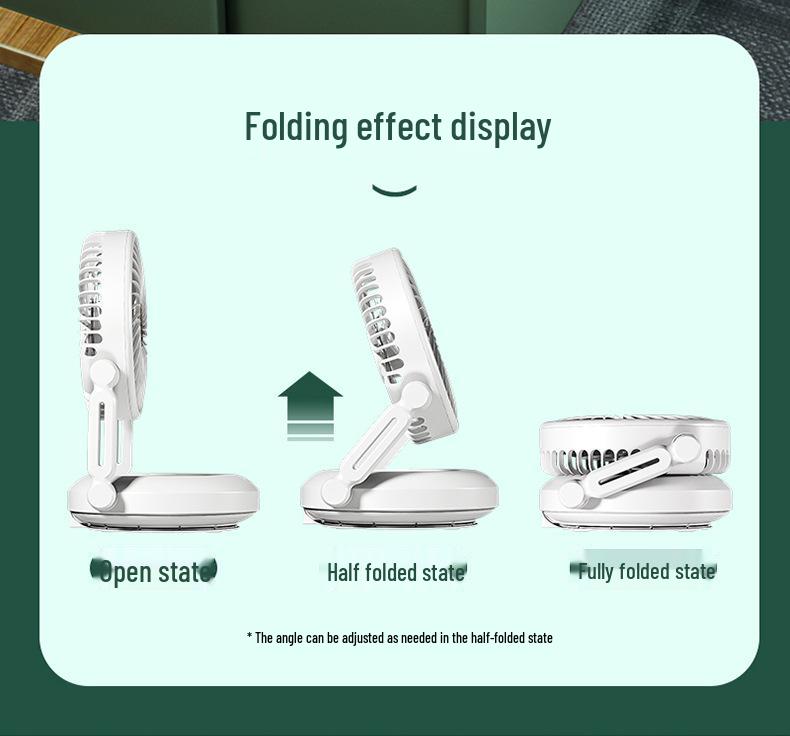 Portable USB Mini Desktop Fan – Folding & Swivel Design for Student Desks