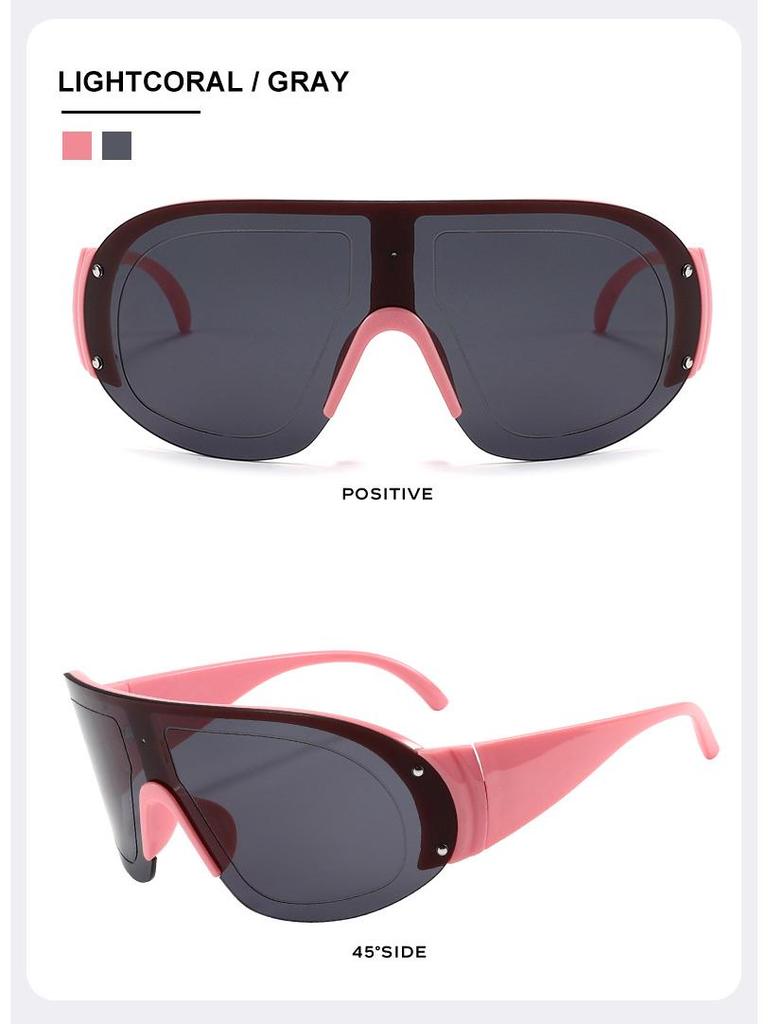 Windproof UV-Protection Sunglasses: Stylish Unisex Large Frame for Outdoor Fashion