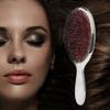 2 Colors Oval Nylon Bristle Hair Massage Comb Anti Static Scalp Hair Brush Silver