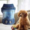 Denim Vest Jacket T-Shirt Cute Puppy Clothes, Comfortable Cool Clothing For Small Dogs