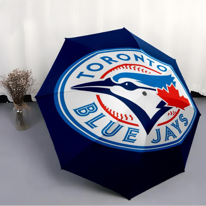 1pc Toronto Blue Jays Umbrella, Sun Protection, And UV Shielding. It Has Eight Sturdy Ribs for Outdoor Use And Perfect As a Holiday Gift