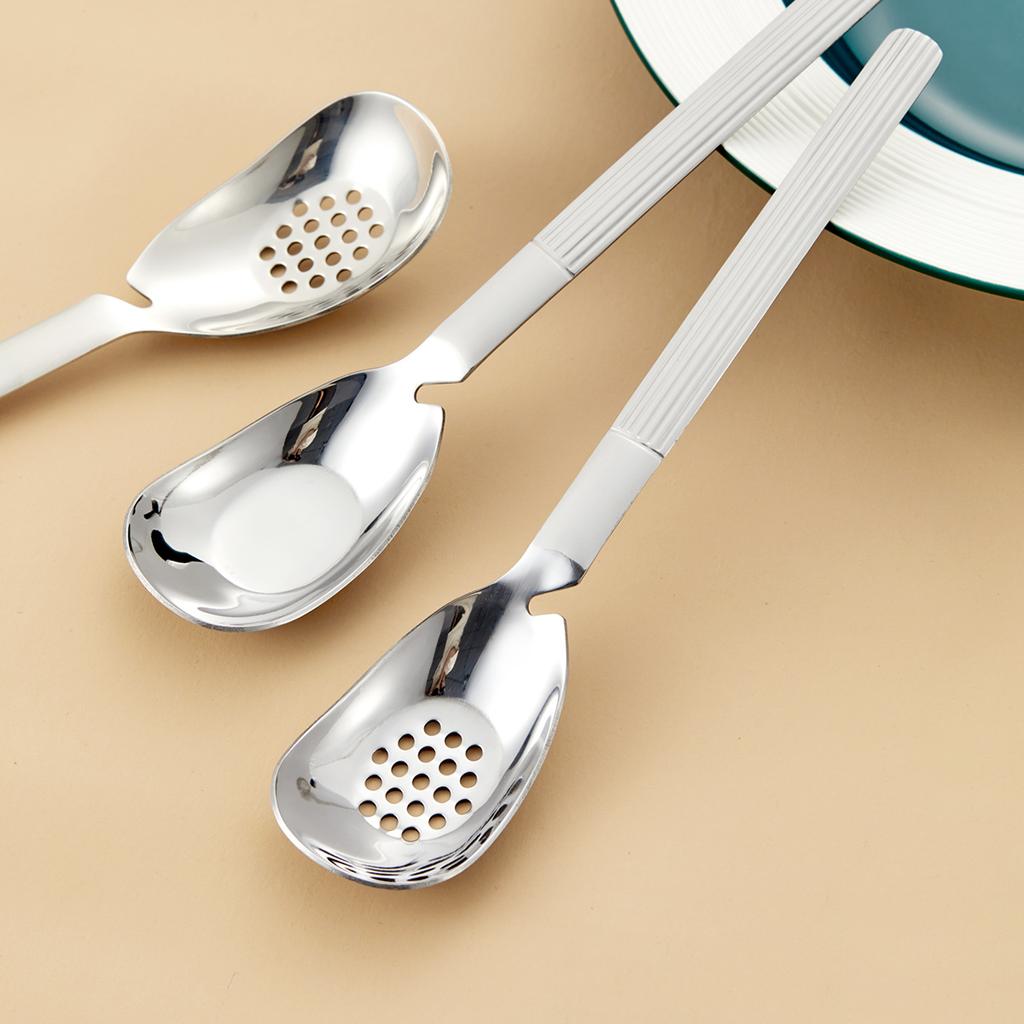 Hanging Cup Soup Spoon Long Handle Stainless Steel Spoon And Fork Thickened Durable Dessert Spoon Fork Dishwasher Safe Cutlery