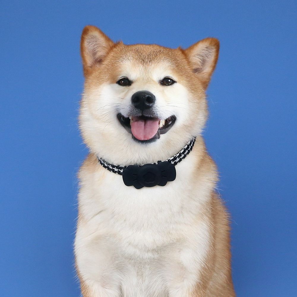 Adjustable Dog Cat Positioning Tracker Collar Cover Bow Tie Pet Leash  For Airtag Tracke