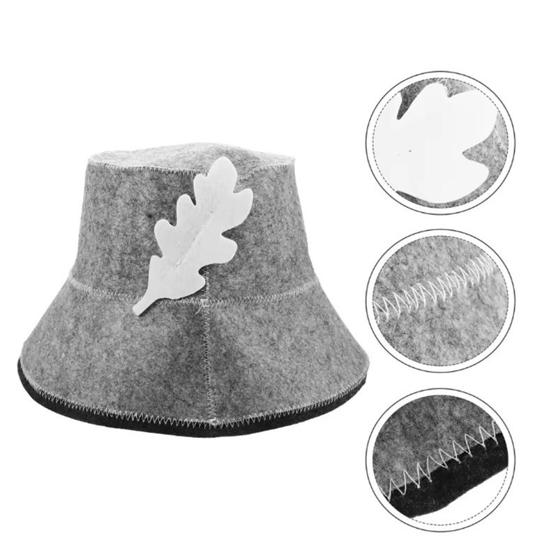 1Pcs Felt Head Protection Bath Anti Heat Free Size  Style Shower Cap Sauna Hat Sauna Vaporarium Accessories