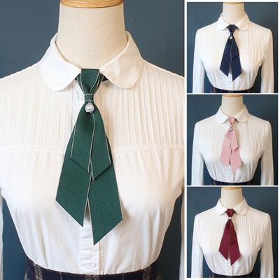 Unisex Bank Krawattenlose Krawatte Abnehmbare Akademischer Stil Fliege Weißes Hemd Hotel Professionell Kragen Blume Accessoire