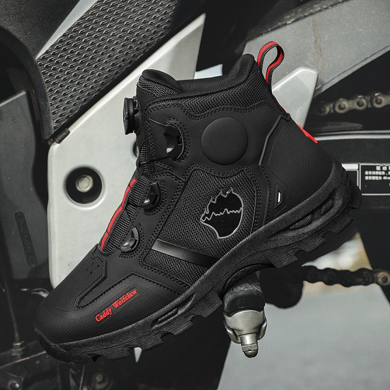 Motorcycle Riding Men Boots Waterproof Motocross Cycling Shoes Off-Road Motorbike Racing Anti-Drop Breathable Equipment Soft