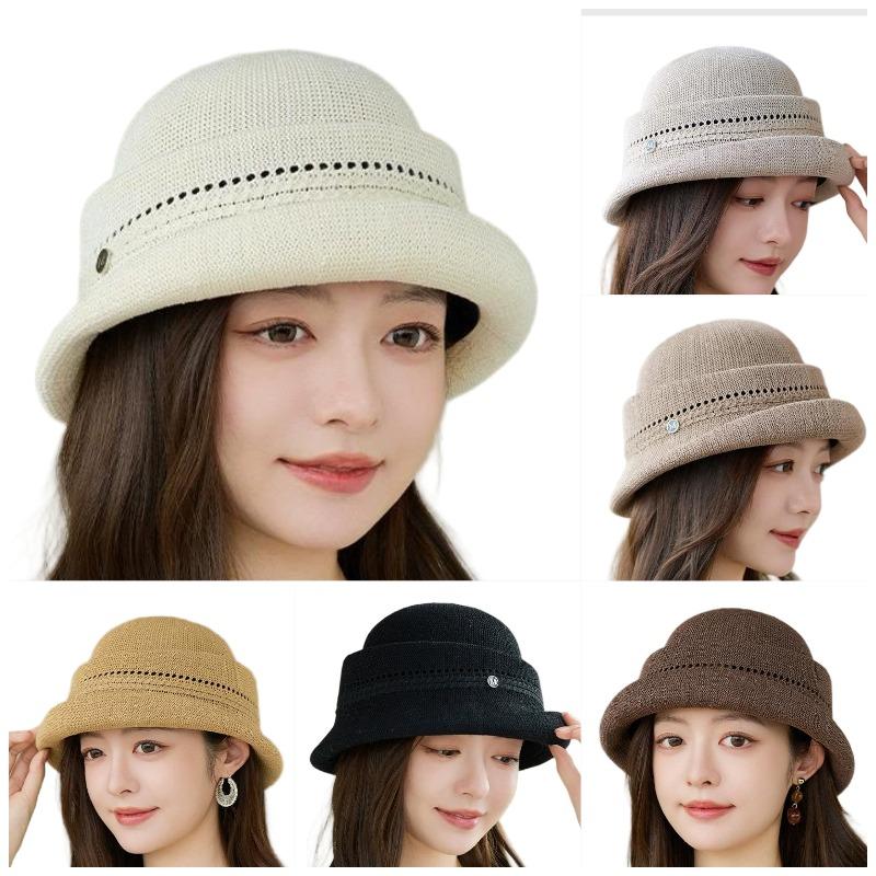 Yiran Dayang Hat Women's Summer High-End Hepburn-Style Hat For Fresh And Fashionable Bucket Hat Trendy Fisherman Hat Cm