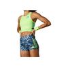 Adidas Striped High-Waisted Elastic Waist Sports Shorts Women Shorts Blue IT5775