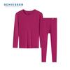 Schiesser Men's 3A Antibacterial Combed Cotton Crew Neck Thermal Underwear Set