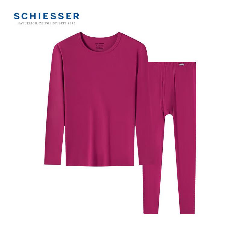 Schiesser Men's 3A Antibacterial Combed Cotton Crew Neck Thermal Underwear Set
