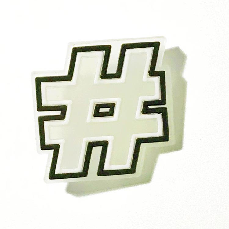 Luminous Letter Series Clog Charms: PVC Soft Rubber Shoe Flowers and Buckles