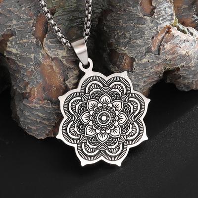 Přívěsek Lotos Retro Móda Univerzální Mandala Šperky Doplňky Náhrdelník