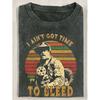 Blain Predator Men Vintage/ I Ain'T Got Time to Bleed Black 230G Washed T-Shirt/ S-6Xlcool Casual Pride 230G Washed T-Shirt Fashion Tshirt Sbz8408,