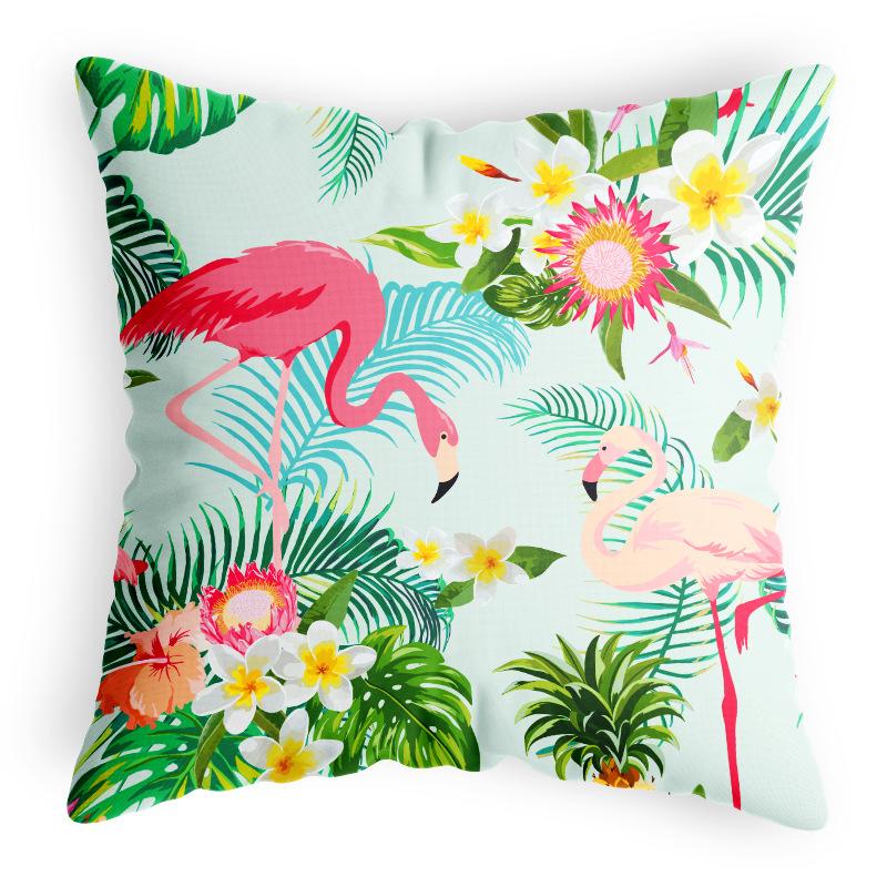 Flamingo Cactus Pillow Velvet Light Luxury Plush Cushion Office Home Simple Fashion Cushion