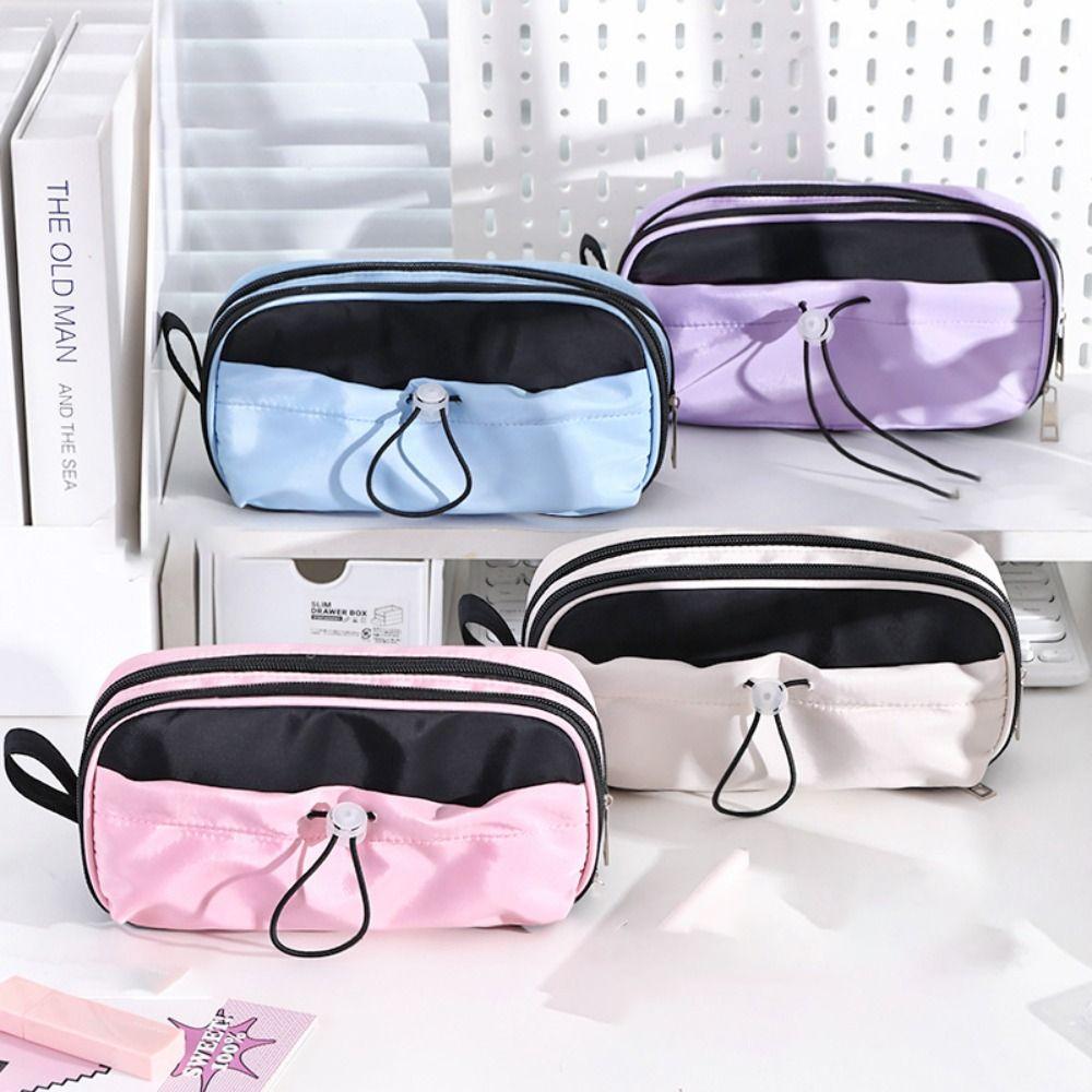 Ästhetische Stifttasche mit großer Kapazität Ins Style Aufbewahrungstasche Modische Schreibwarentasche Schulsachen