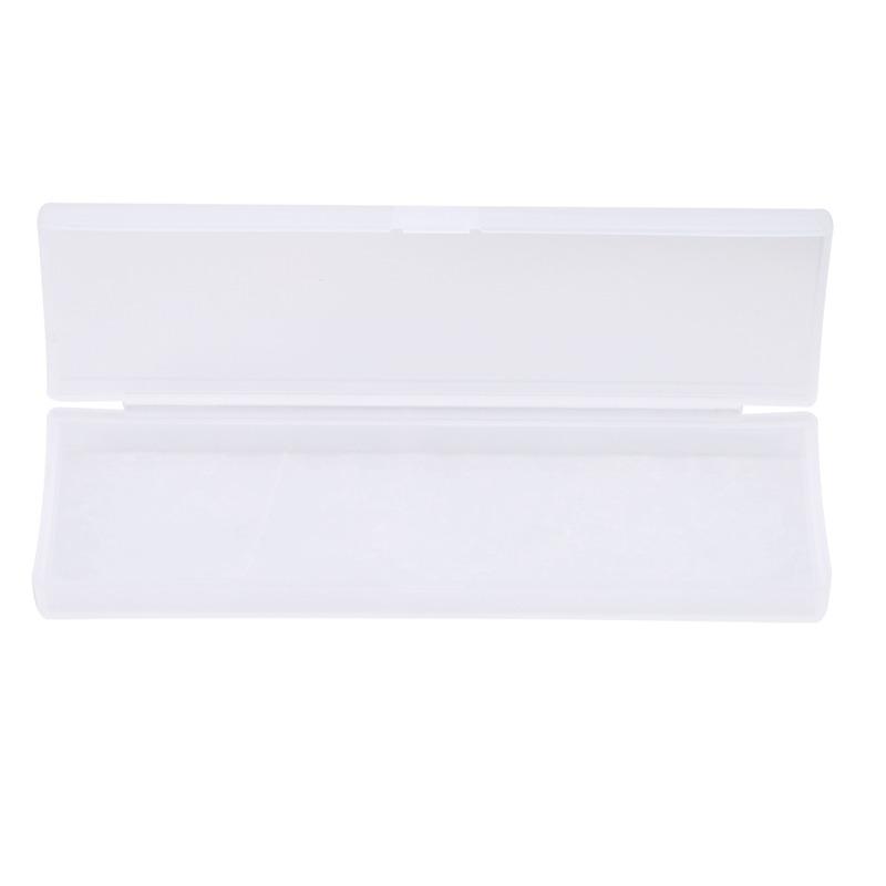 Small Hard Pencil Case with Snap Lid Stackable Plastic Crayon Box for Marker Capacity School Office Supply Organizer