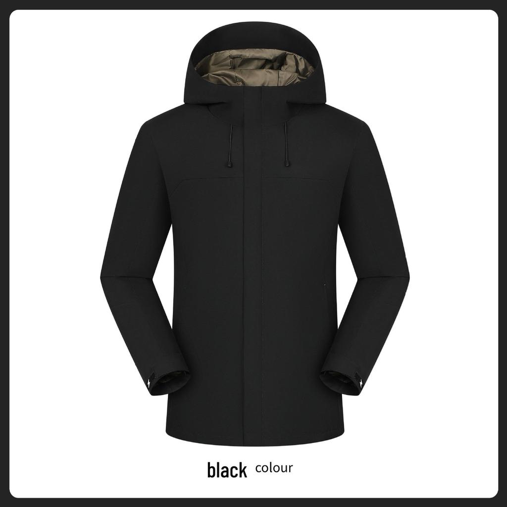 Custom Windbreaker with Printed Letters for Men's and Women's Workwear - Autumn/Winter Windproof Jacket with Embroidered Logo for Team Uniforms