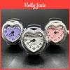 Elastic Vintage Punk Shape Heart Stretchy Quartz Watch Rings For Women Man