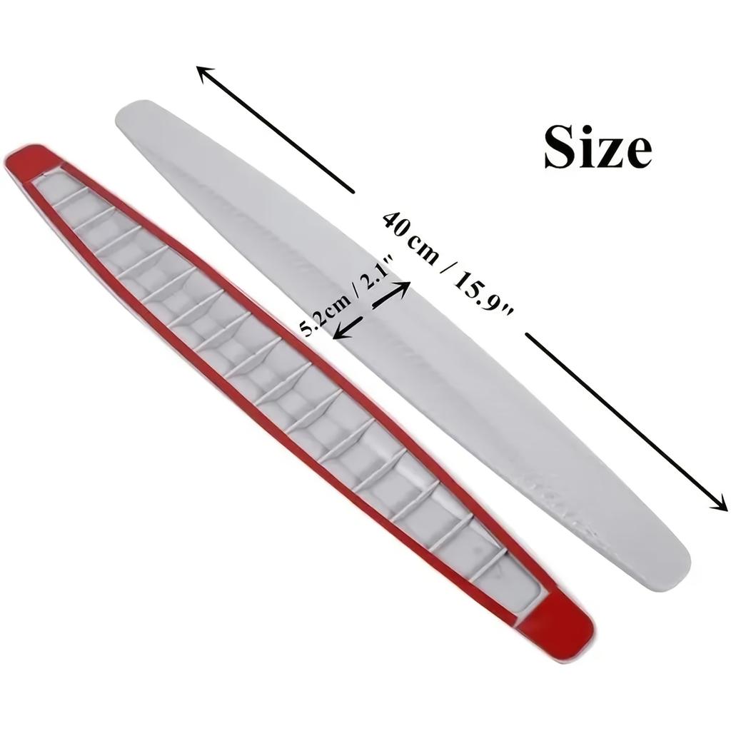 2pcs Car Bumper Protectors Carbon Fiber Design Scratch Guards Durable Plastic Rubber Corner Guards for Front/Rear Bumpers