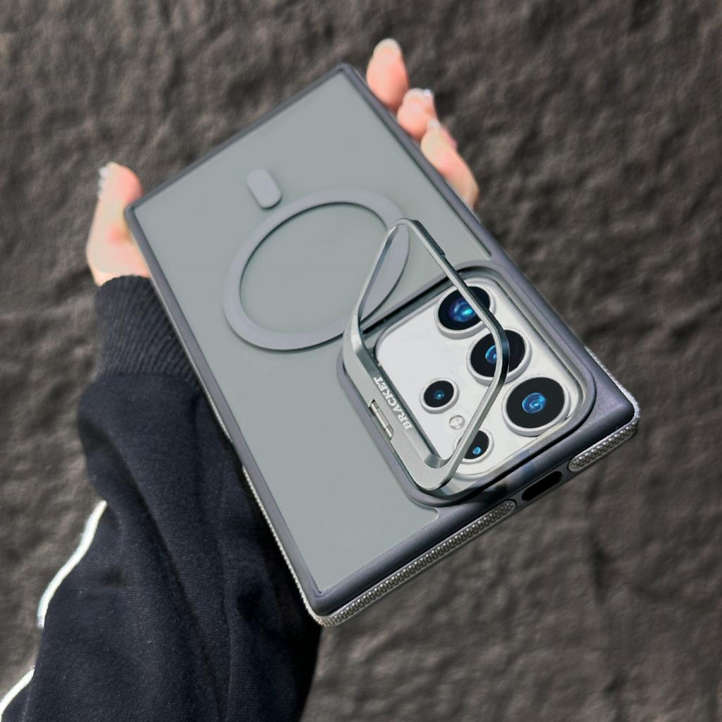 Luxus Kamerobjektiv Kickstand Halter Für Magsafe Magnet Hülle Für Samsung S26 S25 S24 S23 FE S22 Ultra Plus Stoßfester Ständer Hülle