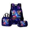 3D Movie K-Pop Demon Hunter Girl Group School Bag Backpack Lunch Bag Pencil Case Three-Piece Set