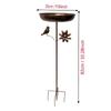Retro Iron Garden Birdbath Rustproof Standing Bird Basin Hummingbird Feeder  Various Pet Birds