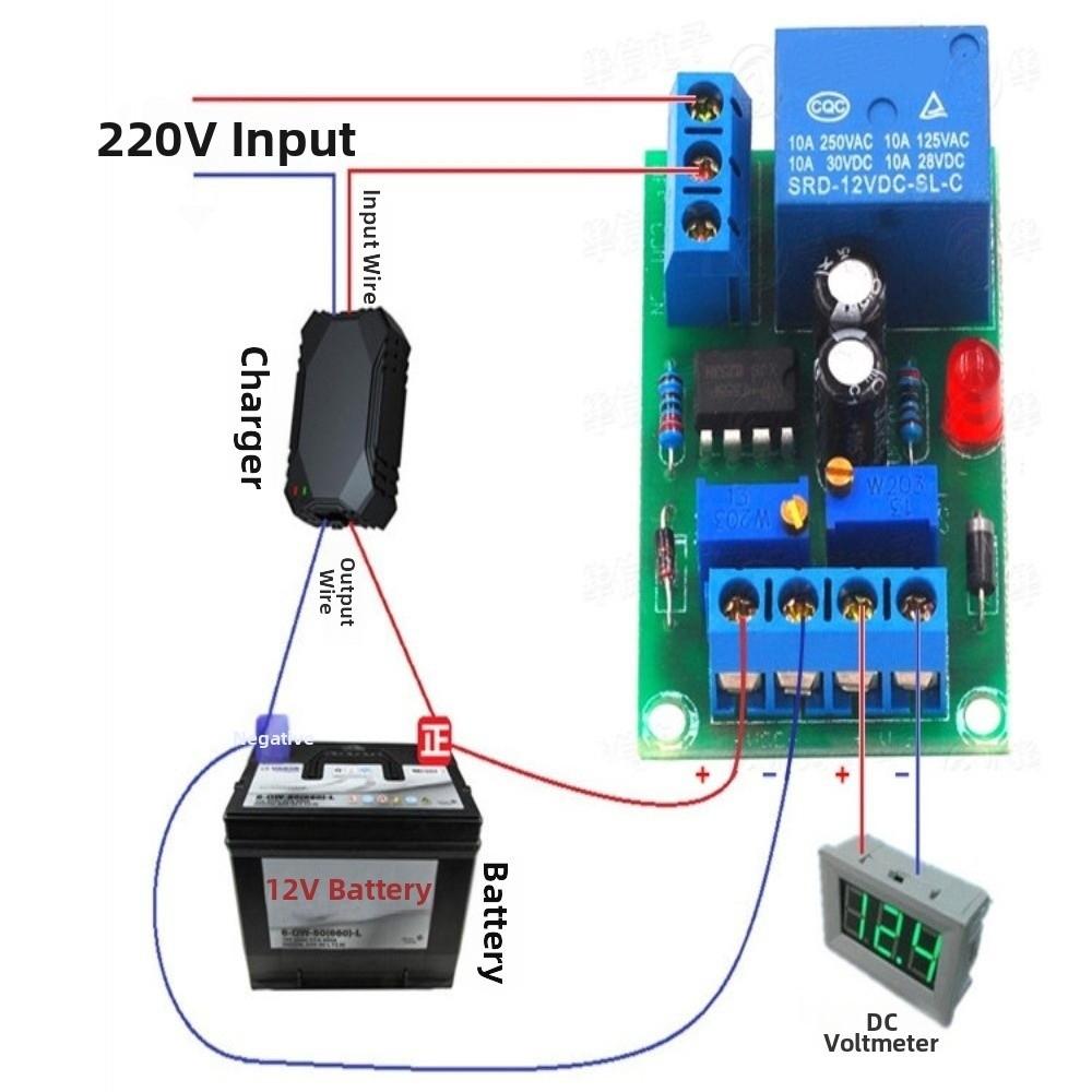 Relay Board Automatic Charging Module 12V DC Protection Board Relay  Battery Charging System