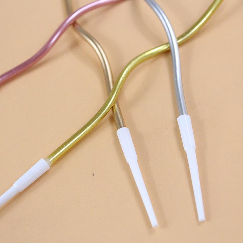 Single Slender Spiral Candle Colorful Gold and Silver Birthday Party Decoration Twist Curved Cake Candle
