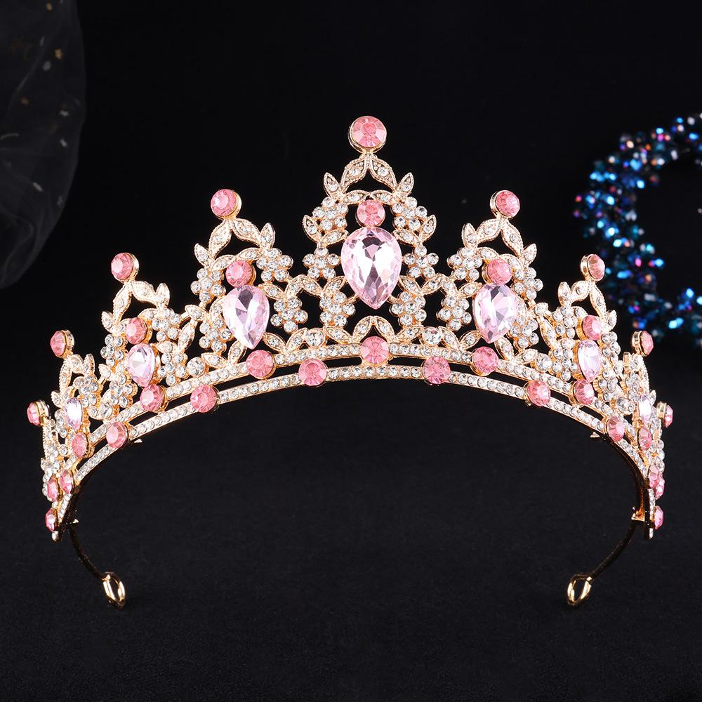 DIEZI 21 Colors Luxury Elegant Crystal Crown Hair Accessories Tiara For Women Party Rhinestone Bridal Crown New Hair Jewelry