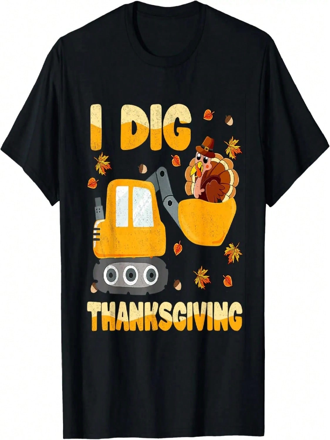 I Dig Thanksgiving Turkey Construction Truck Boys Girls T-Shirt S
