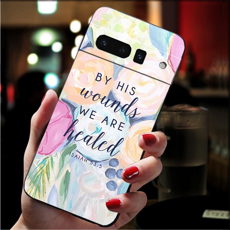 

Phone Case For Google Pixel 10 9 Pro XL 9A 8 7 6 Pro Pixel 8A 7A 6A Pixel 8 7 6 5 Bible verse Philippians Jesus Christian Flower Google Pixel 10