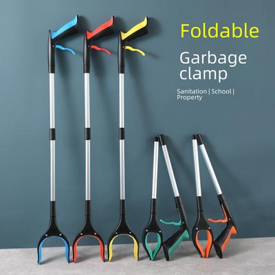 Collapsible Long-Handled Trash Picker Tongs - Household Sanitation Tool