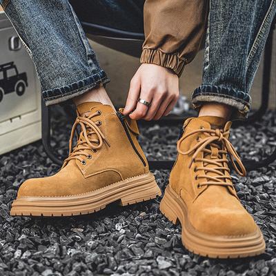 Martin Boots British Style Leather Shoes Desert High-top Locomotive Boots Winter Platform Tide Short Boots