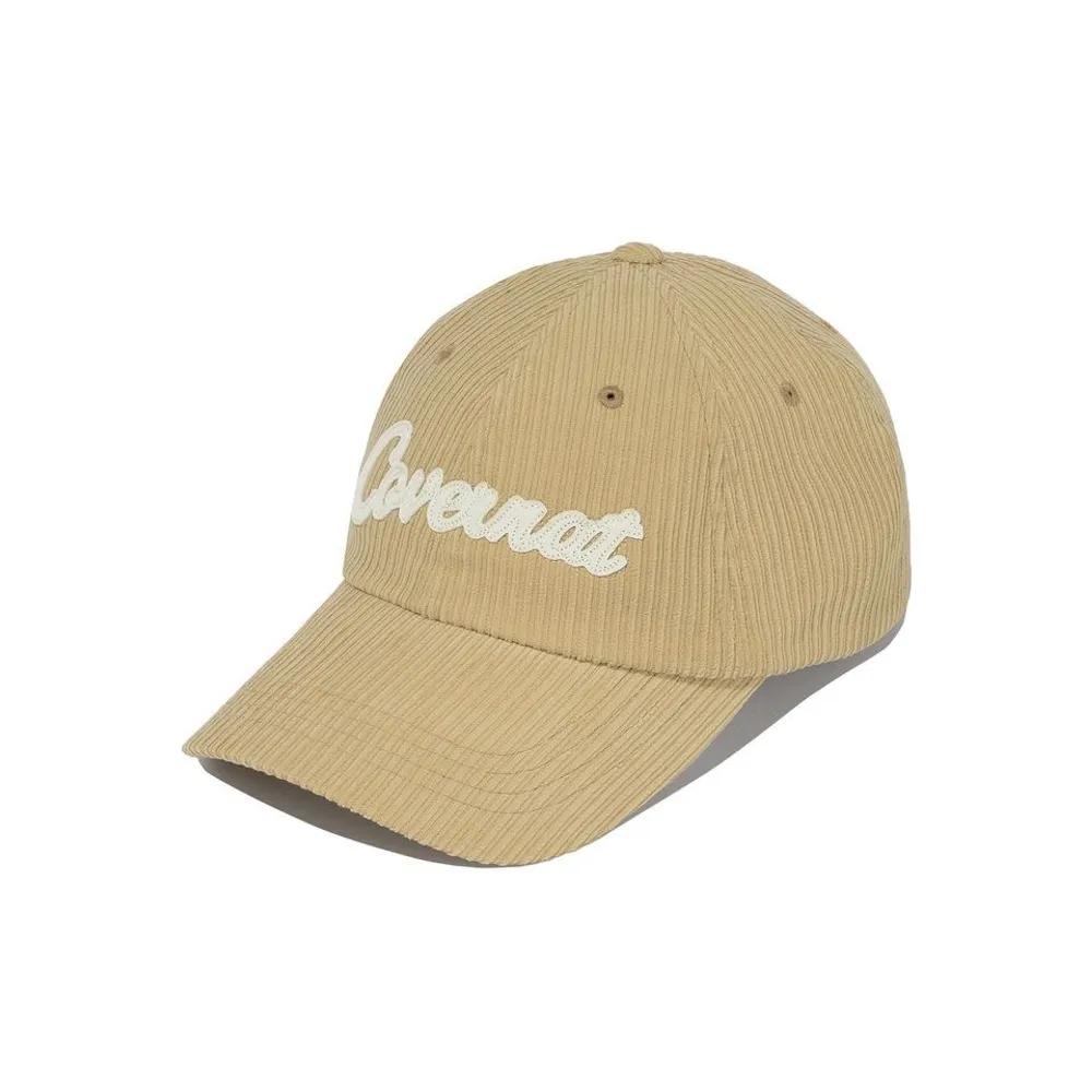 Authentic Applique Corduroy Ball Cap Beige F